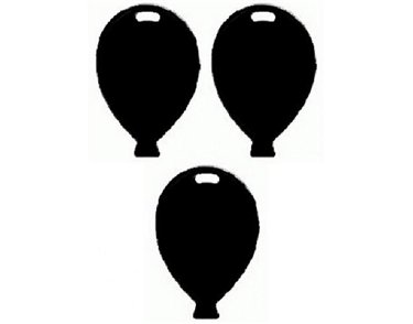 BLACK BALLOON SHAPED WEIGHT  25S