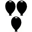 BLACK BALLOON SHAPED WEIGHT  25S