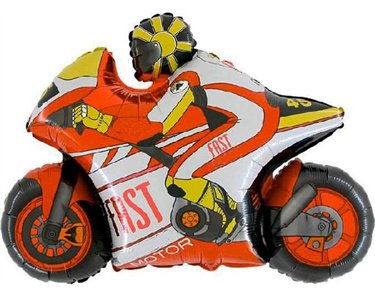 RED MOTOR BIKE SHAPED FOIL BALLOON