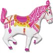 PINK CAROUSEL HORSE SHAPED FOIL