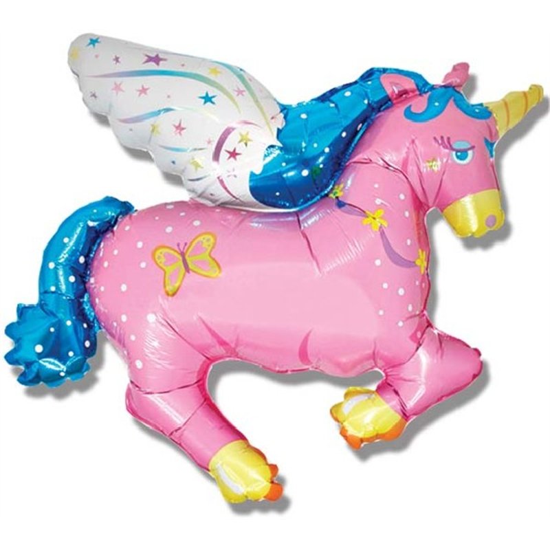 PINK UNICORN SHAPED FOIL BALLOON
