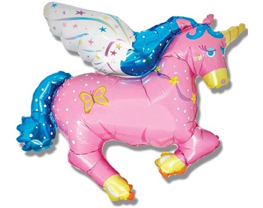 PINK UNICORN SHAPED FOIL BALLOON