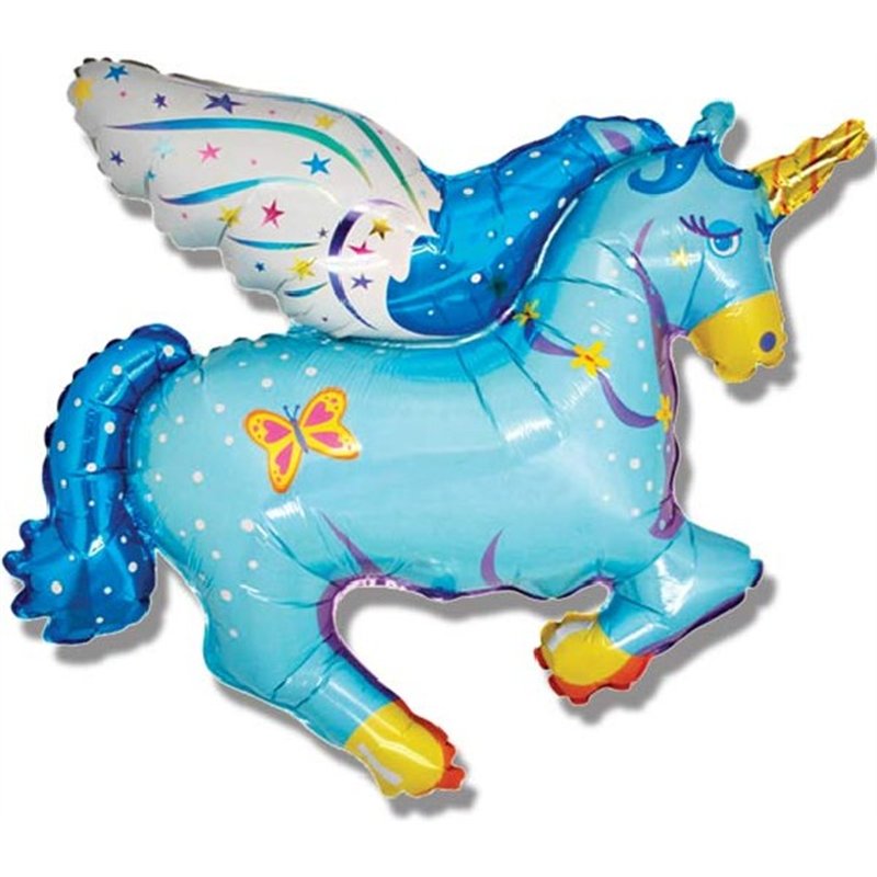 BLUE UNICORN SHAPED FOIL BALLOON