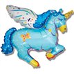 BLUE UNICORN SHAPED FOIL BALLOON