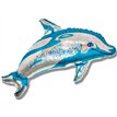 BLUE DOLPHIN SHAPED FOIL BALLOON