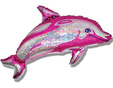 PINK DOLPHIN SHAPED FOIL BALLOON