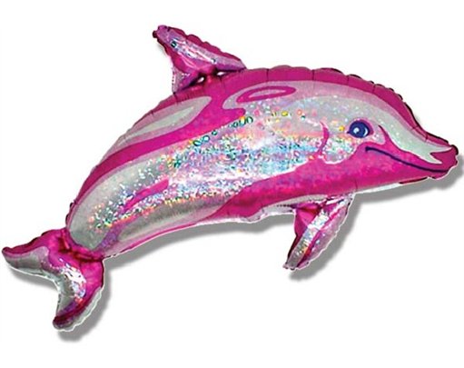 PINK DOLPHIN SHAPED FOIL BALLOON