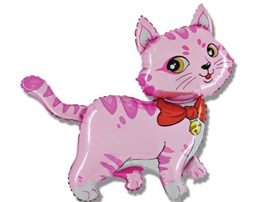 PINK CAT SHAPED FOIL BALLOON