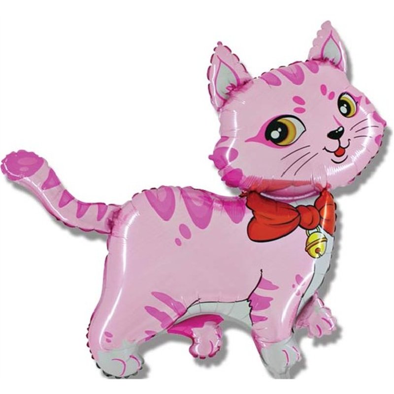 PINK CAT SHAPED FOIL BALLOON