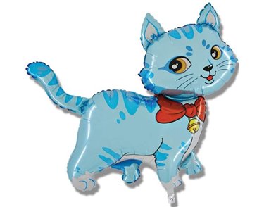 BLUE CAT SHAPED FOIL BALLOON