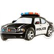 BLACK POLICE CAR SHAPED FOIL BALLOON