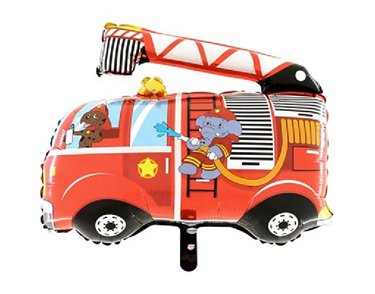 FIRE ENGINE SHAPED FOIL BALLOON