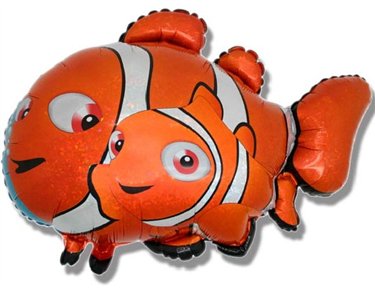 CLOWN FISH SHAPED FOIL BALLOON