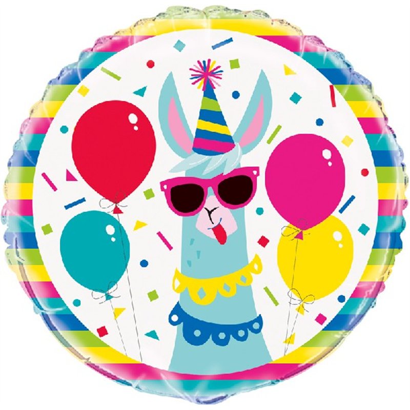 18in LLAMA PARTY FOIL BALLOON
