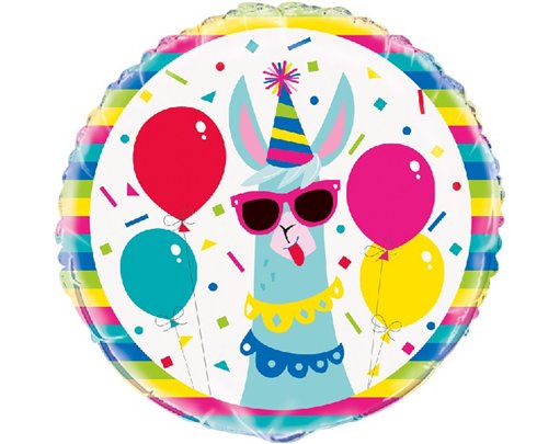 18in LLAMA PARTY FOIL BALLOON