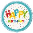 18in HAPPY BALLOON BIRTHDAY FOIL BALLOON