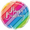 18in BALLOONS & RAINBOW B/DAY FOIL BALLOON