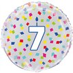 18in RAINBOW CONFETTI NO. 7 FOIL BALLOON