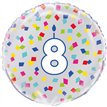 18in RAINBOW CONFETTI NO. 8 FOIL BALLOON