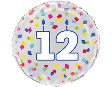 18in RAINBOW CONFETTI NO. 12 FOIL BALLOON