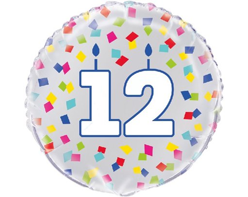 18in RAINBOW CONFETTI NO. 12 FOIL BALLOON