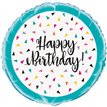 18in TRIANGLE CONFETTI BIRTHDAY FOIL BALLOON