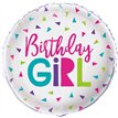18in CONFETTI BIRTHDAY GIRL  FOIL BALLOON