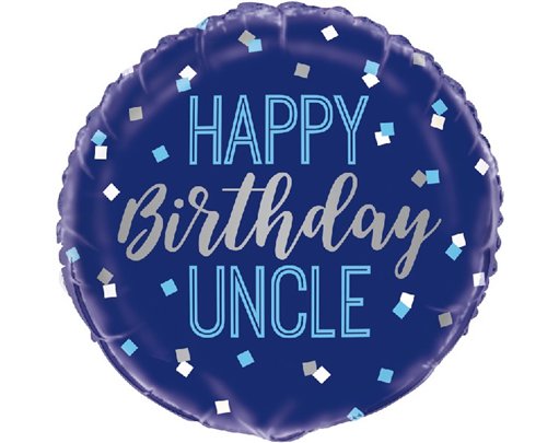 18in HAPPY BIRTHDAY UNCLE FOIL BALLOON
