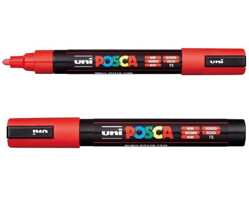 PC-5M POSCA BULLET FINE MET RED