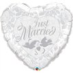 36in JUST MARRIED JUMBO FOIL BALLOON