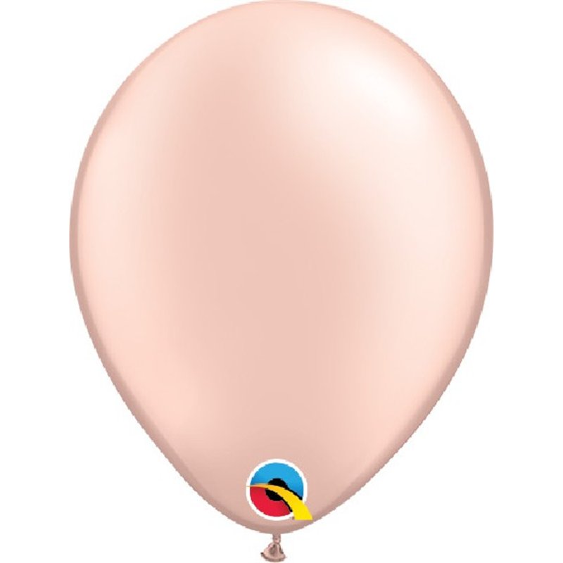100PK 5in PEARL PEACH QUALATEX
