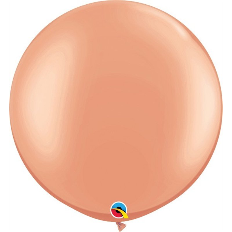 2PK 30in METALLIC ROSE GOLD QUALATEX