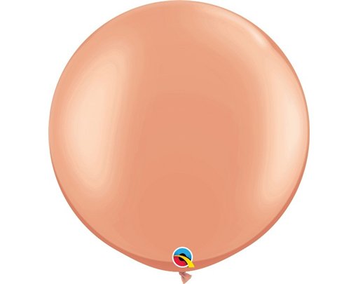 2PK 30in METALLIC ROSE GOLD QUALATEX