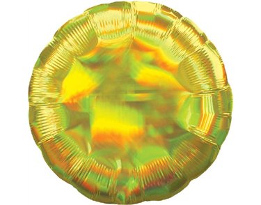 18in IRIDESCENT YELLOW CIRCLE FOIL