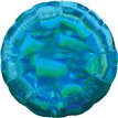 18in IRIDESCENT CYAN CIRCLE FOIL