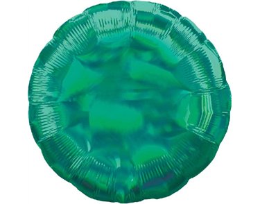 18in IRIDESCENT GREEN CIRCLE FOIL
