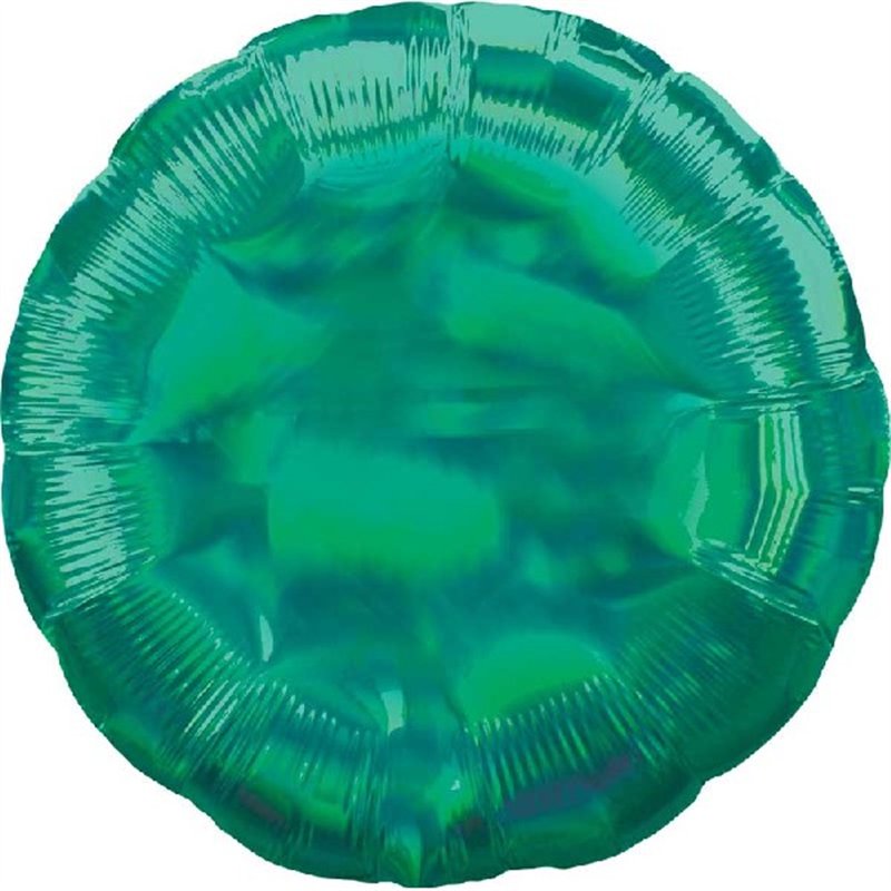 18in IRIDESCENT GREEN CIRCLE FOIL