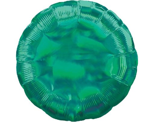 18in IRIDESCENT GREEN CIRCLE FOIL