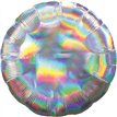 18in IRIDESCENT SILVER CIRCLE FOIL