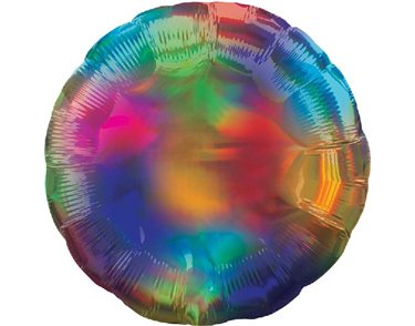 18in IRIDESCENT RAINBOW CIRCLE FOIL