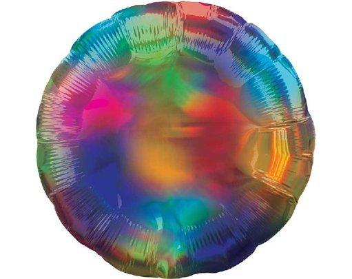 18in IRIDESCENT RAINBOW CIRCLE FOIL