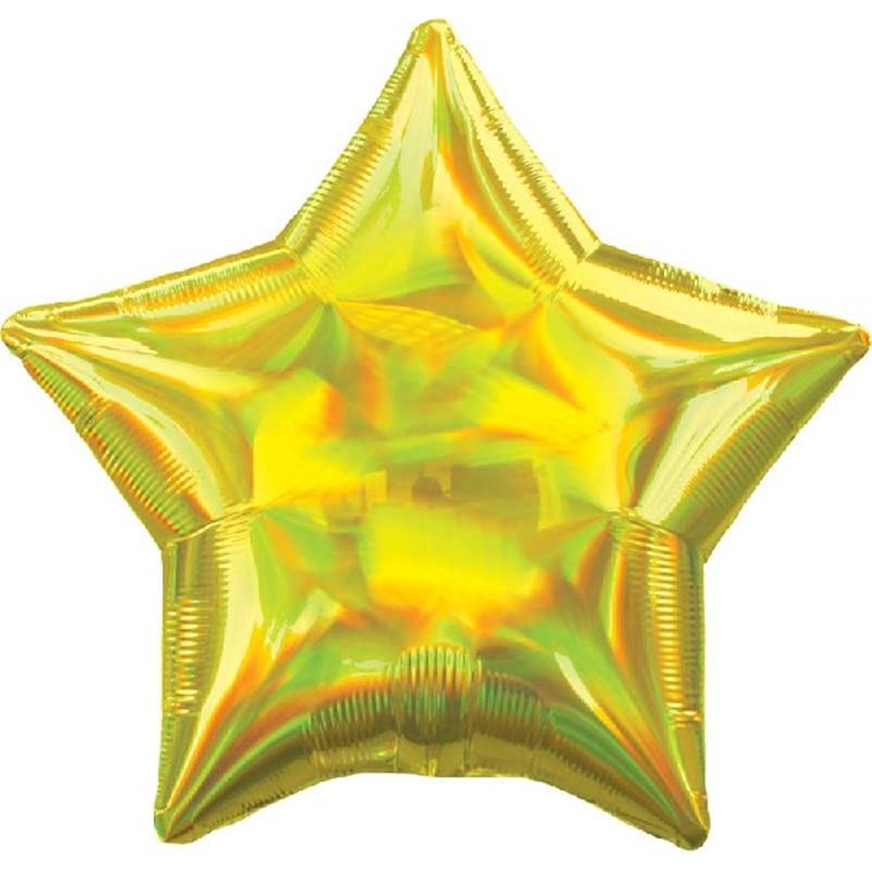 19in IRIDESCENT YELLOW STAR FOIL
