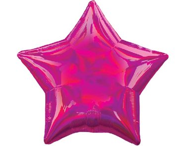 19in IRIDESCENT MAGENTA STAR FOIL