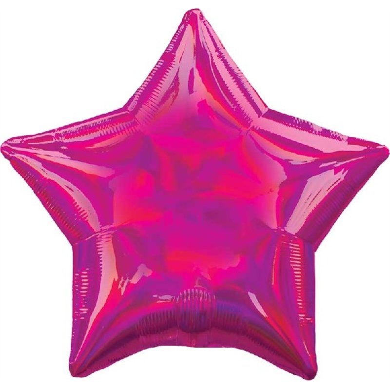 19in IRIDESCENT MAGENTA STAR FOIL