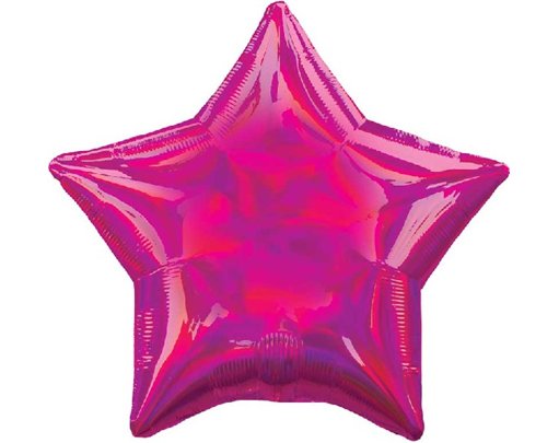 19in IRIDESCENT MAGENTA STAR FOIL