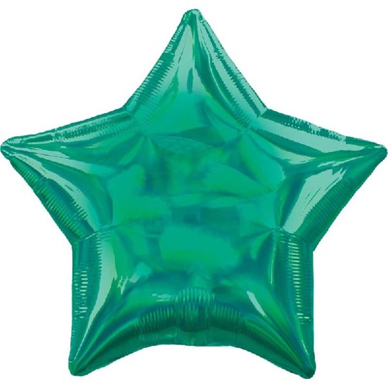19in IRIDESCENT GREEN STAR FOIL