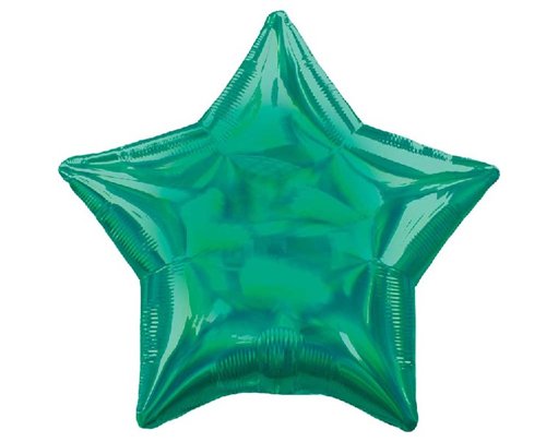 19in IRIDESCENT GREEN STAR FOIL