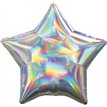 19in IRIDESCENT SILVER STAR FOIL