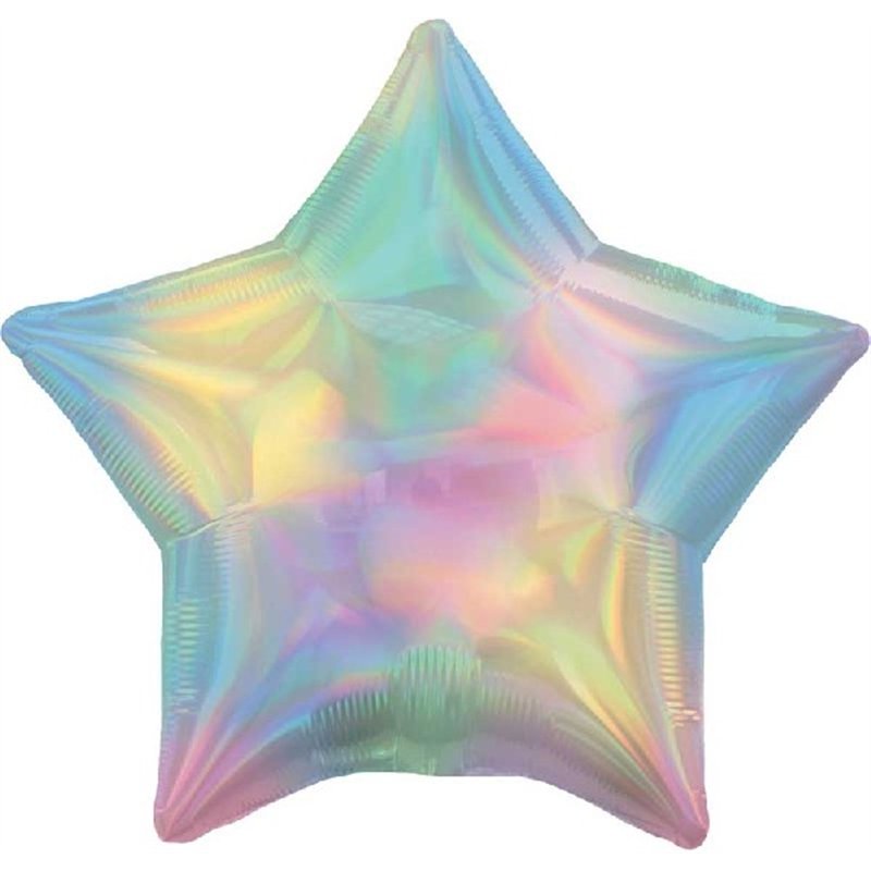 19in IRIDESCENT PASTEL RAINBOW STAR