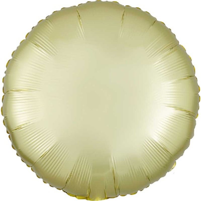 18in SATIN LUXE PASTEL YELLOW CIRCLE FOIL
